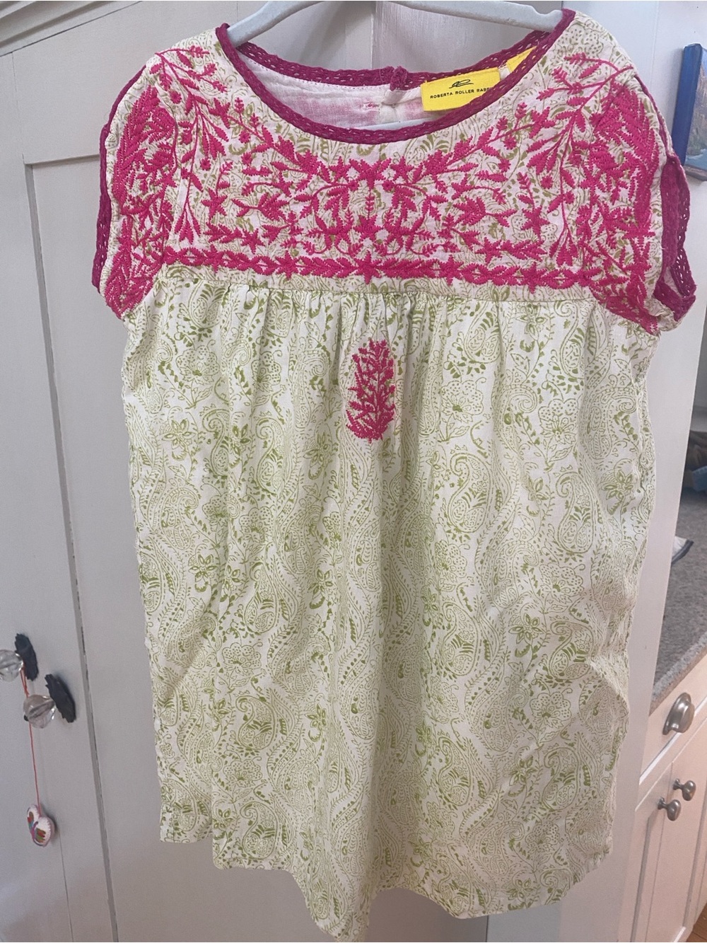 Roberta Roller Rabbit Pink & White Embroidered Sundress